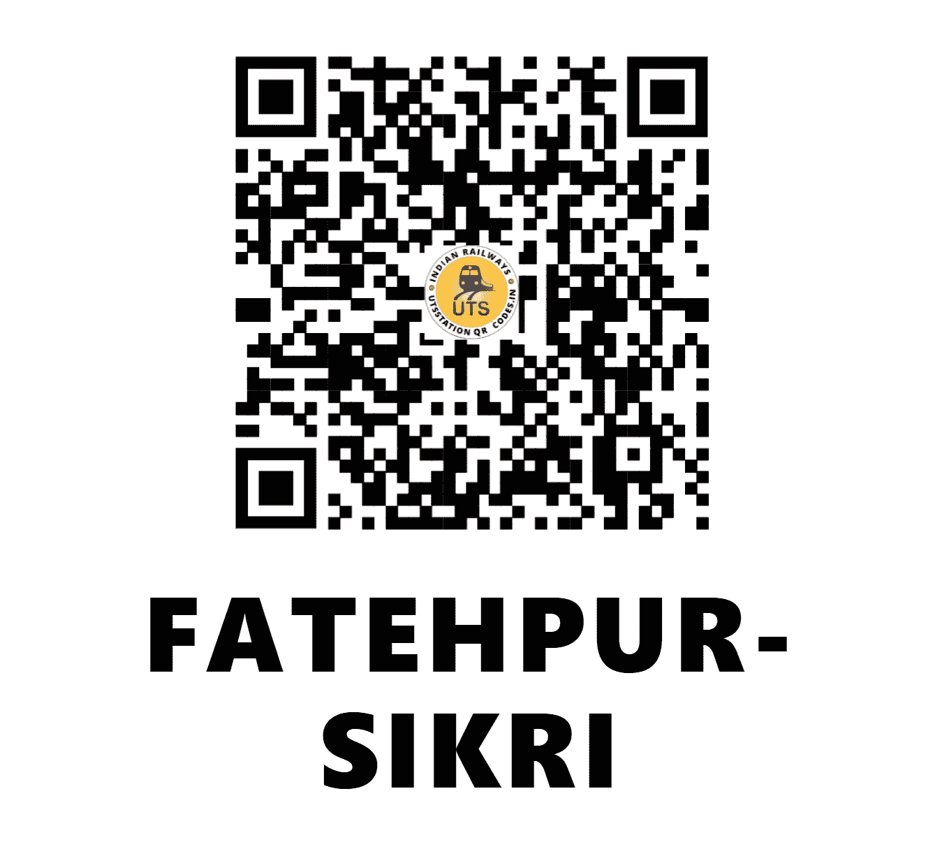 UTS QR Code for FATEHPUR-SIKRI - FTS - NC (UTTAR PRADESH)